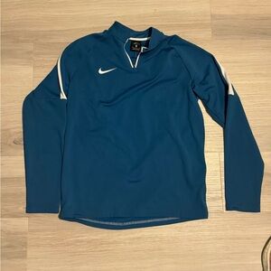 Nike Quarter Zip (1/4) Blue Long Sleeve YXL